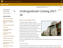 Tablet Screenshot of catalog.wmich.edu