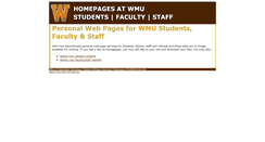 Desktop Screenshot of homepages.wmich.edu