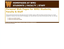 Tablet Screenshot of homepages.wmich.edu