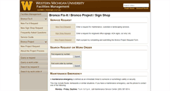 Desktop Screenshot of broncofixit.pp.wmich.edu