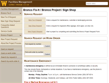 Tablet Screenshot of broncofixit.fm.wmich.edu